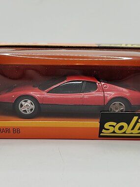 Vintage Solido Red Ferrari 512 BB #44 Die Cast Metal 1/43 Boxed